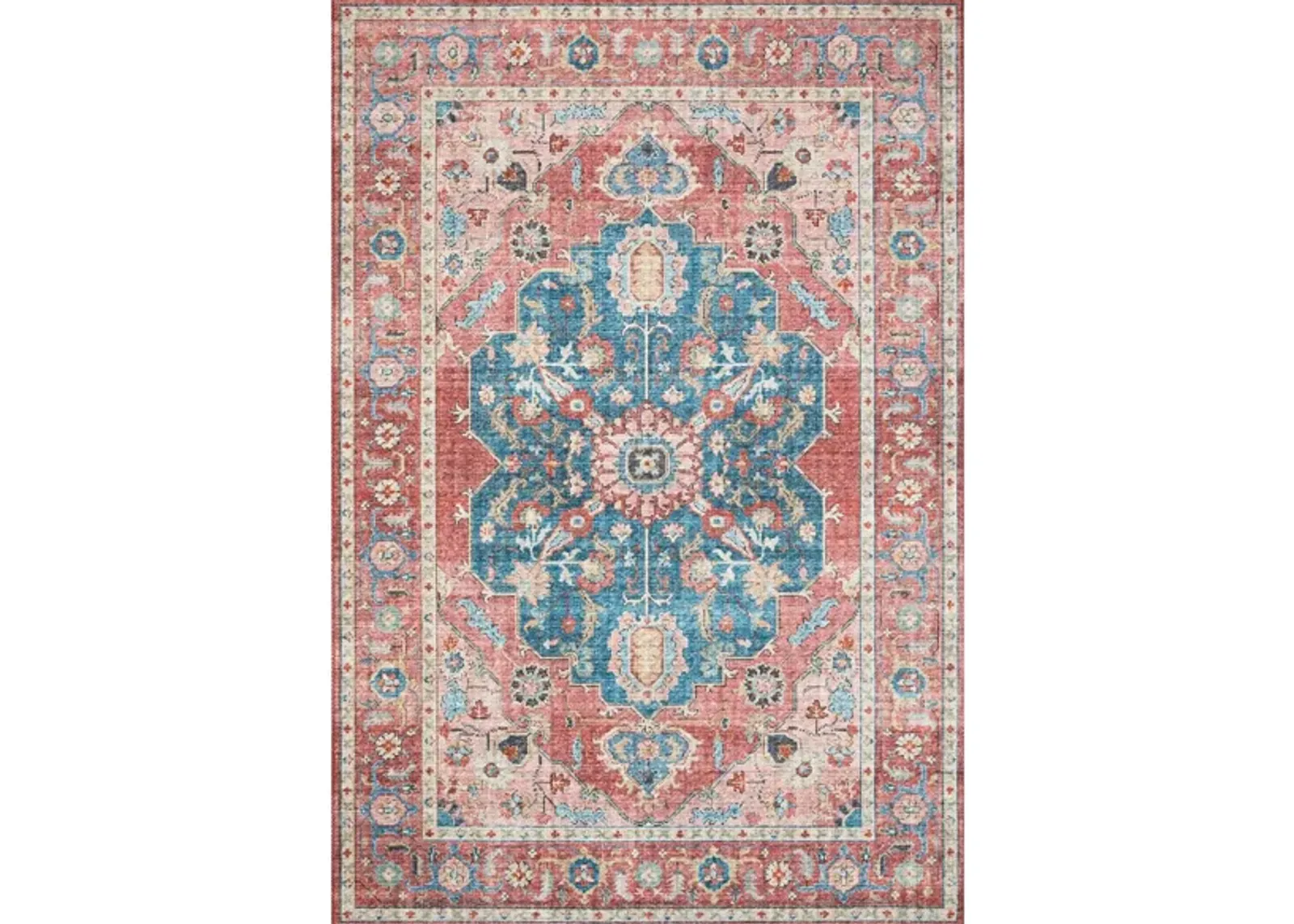 Skye Accent Rug in Brick/Ocean by Loloi Rugs