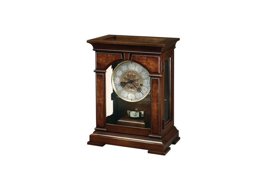 Emporia Mantel Clock in Cherry Bordeaux by Howard Miller