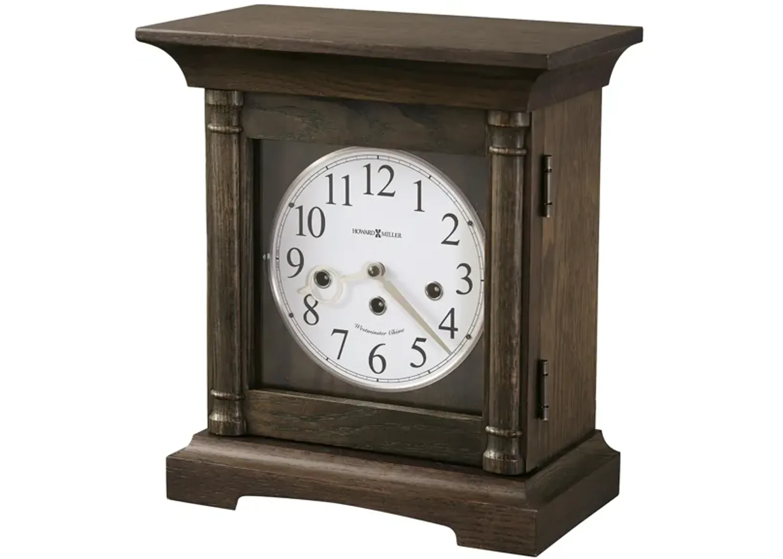 Pike Mantel Clock in Burnished Oak by Howard Miller