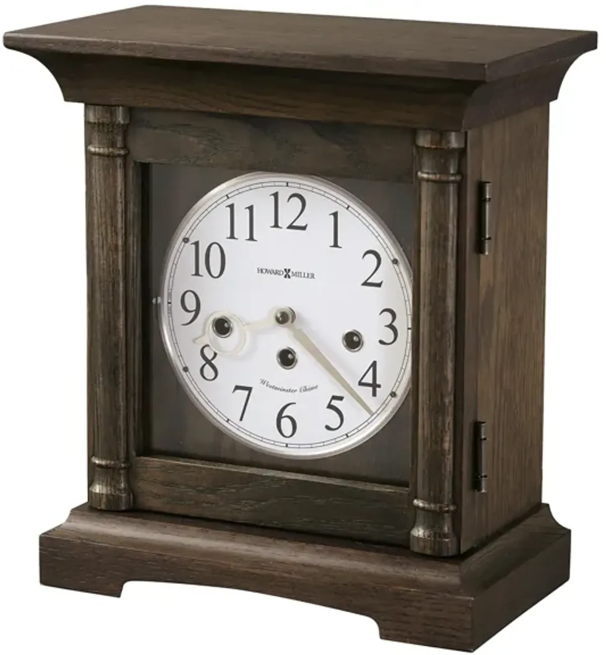 Pike Mantel Clock in Burnished Oak by Howard Miller