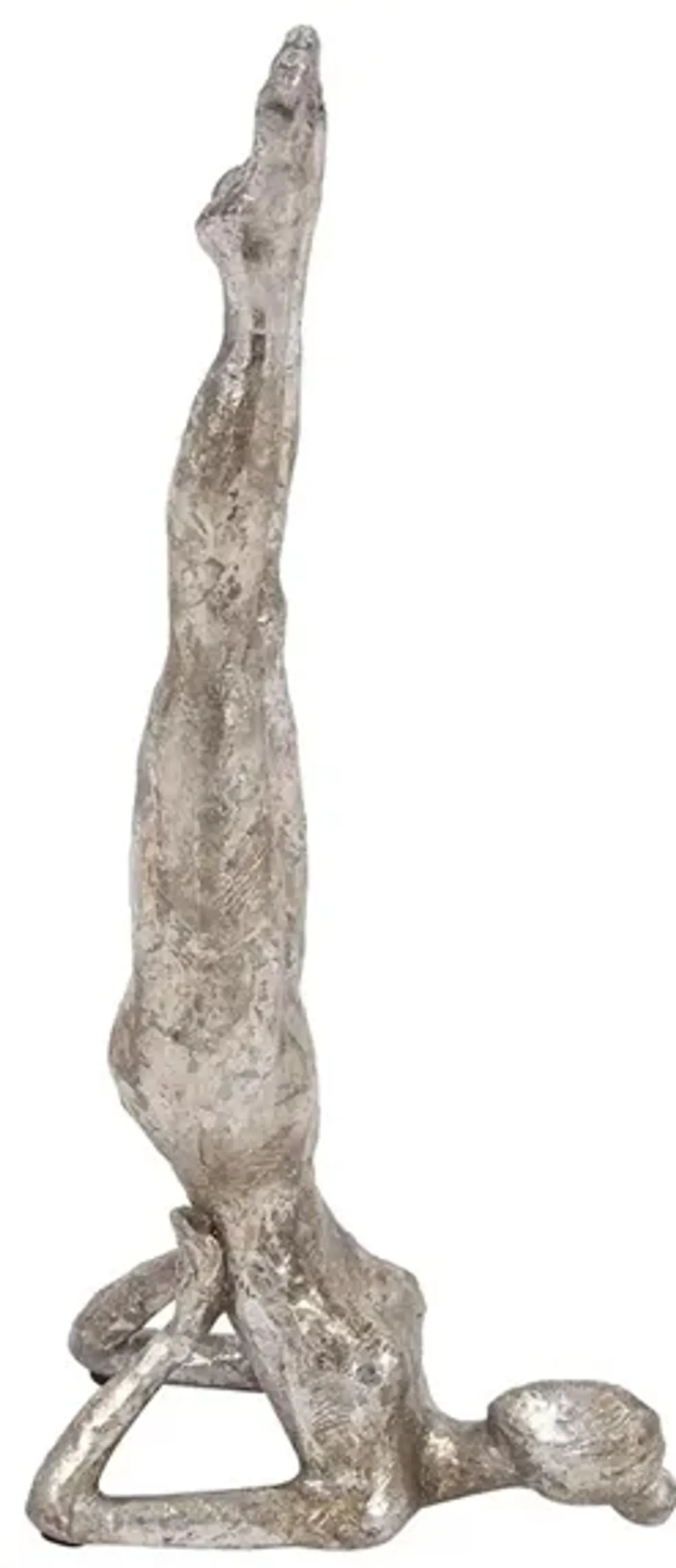 Ustrasana Yoga Pose Statue in Silver by Howard Elliott Collection