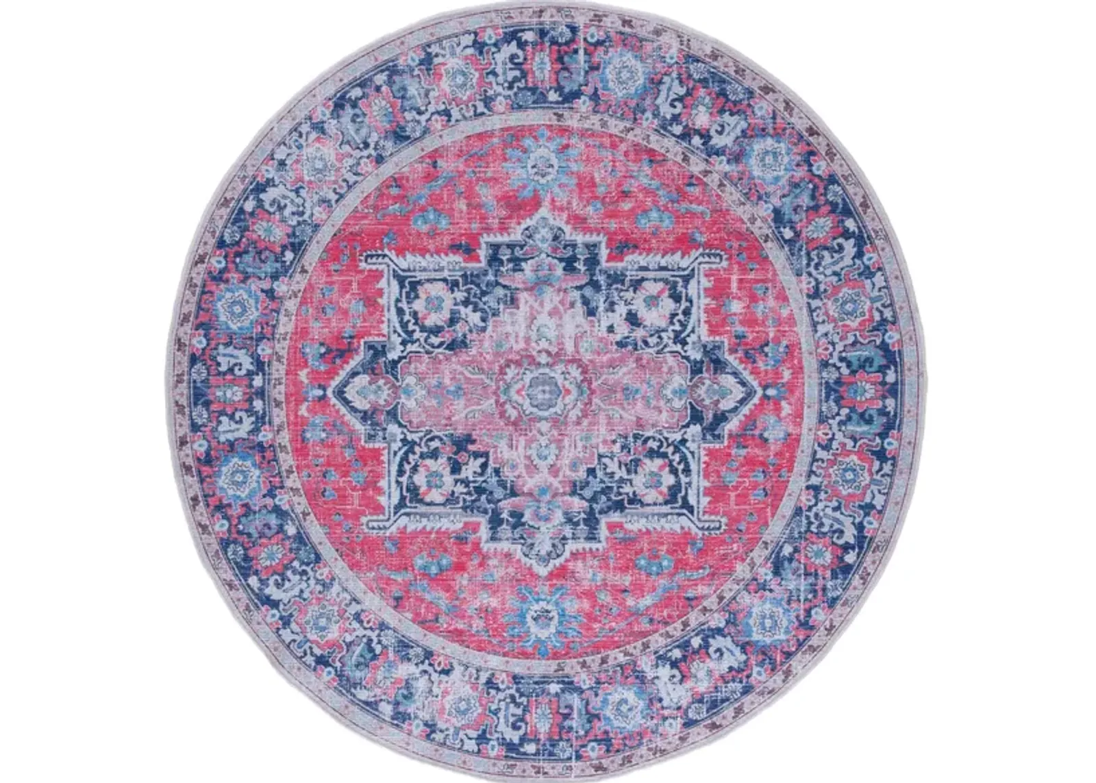 Serapi Area Rug in Red & Navy by Safavieh