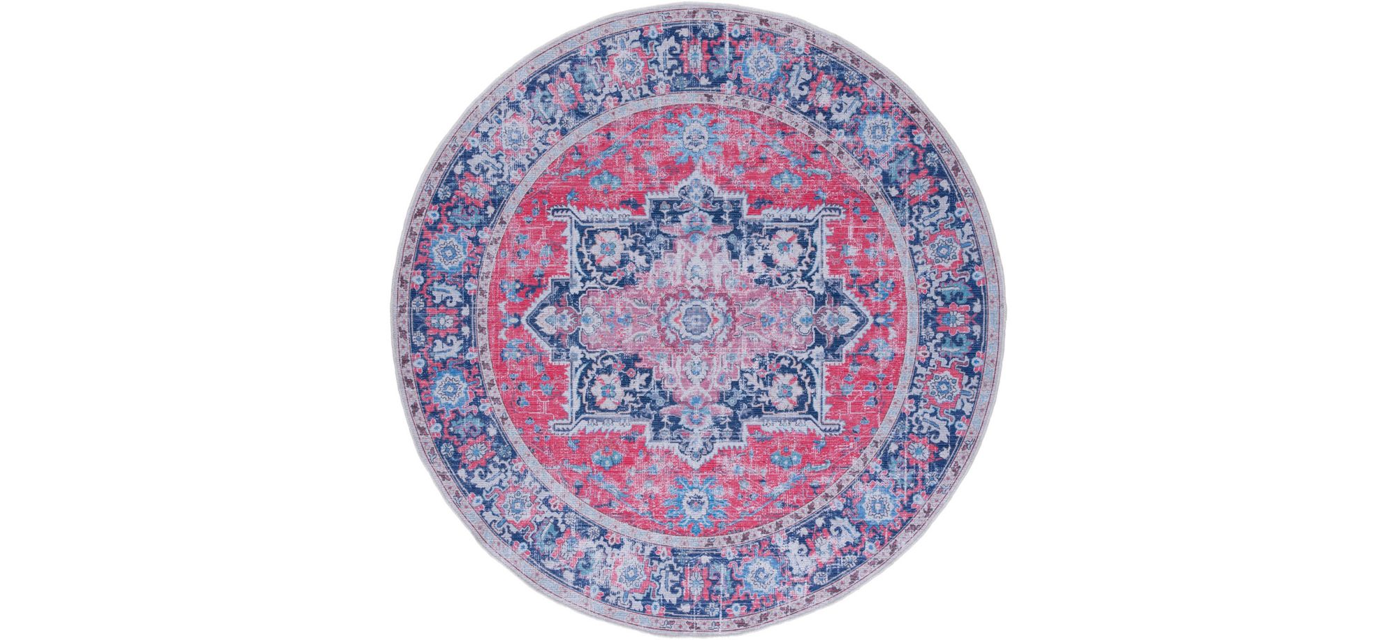 Serapi Area Rug in Red & Navy by Safavieh