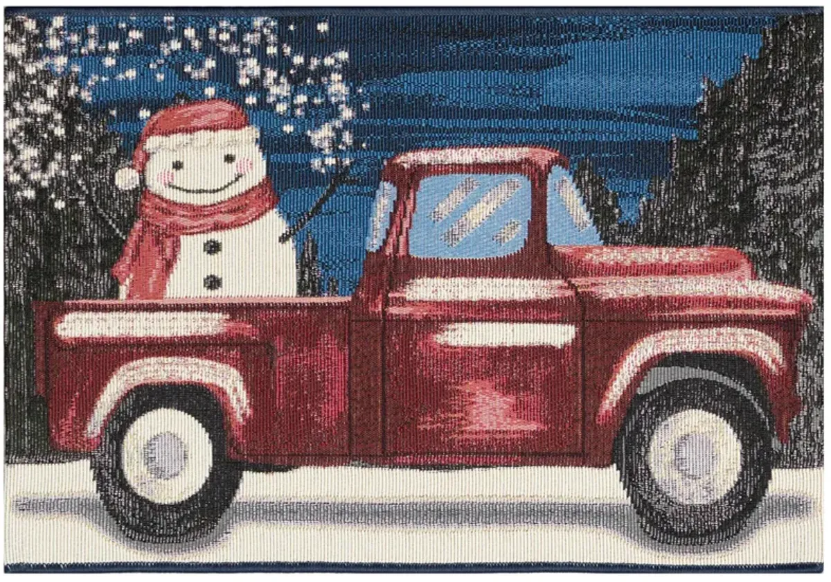 Esencia Truck Load Of Cheer Indoor/Outdoor Mat