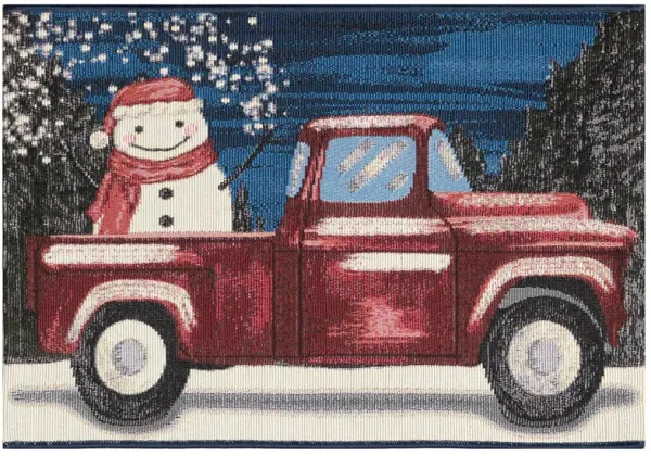 Esencia Truck Load Of Cheer Indoor/Outdoor Mat