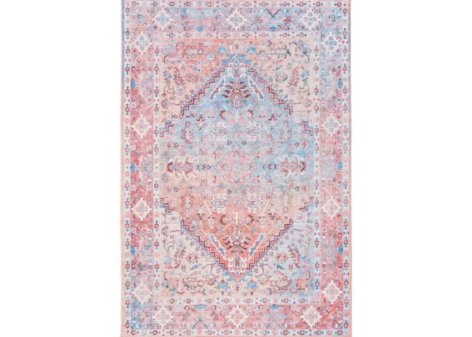 Serapi Area Rug in Rust & Blue by Safavieh