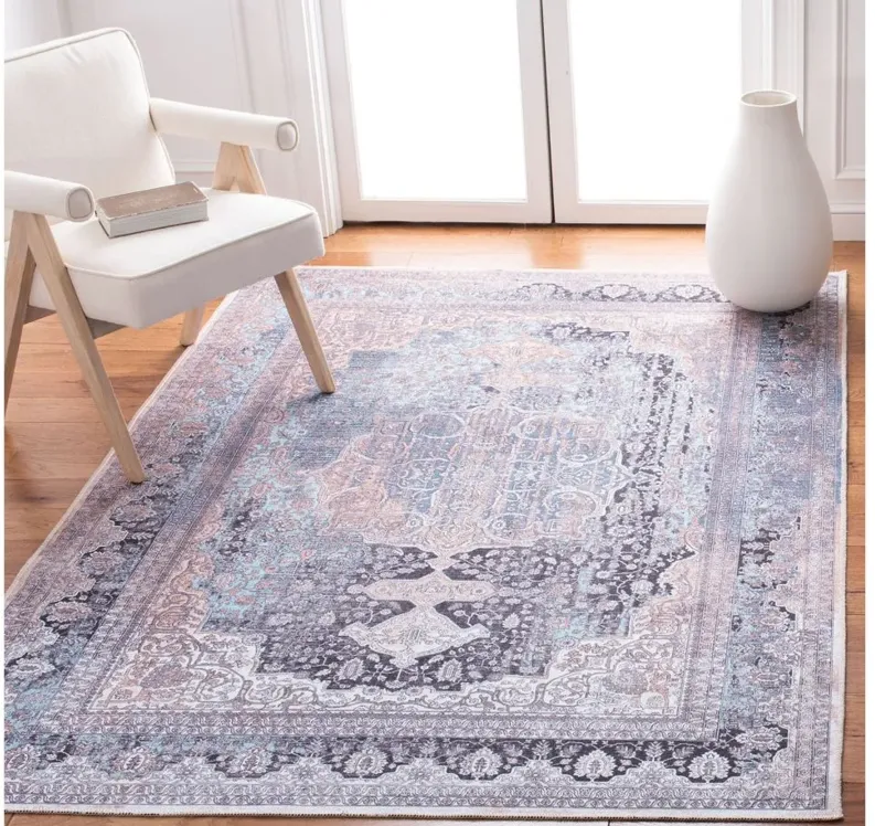 Serapi Area Rug in Ivory & Light Blue by Safavieh