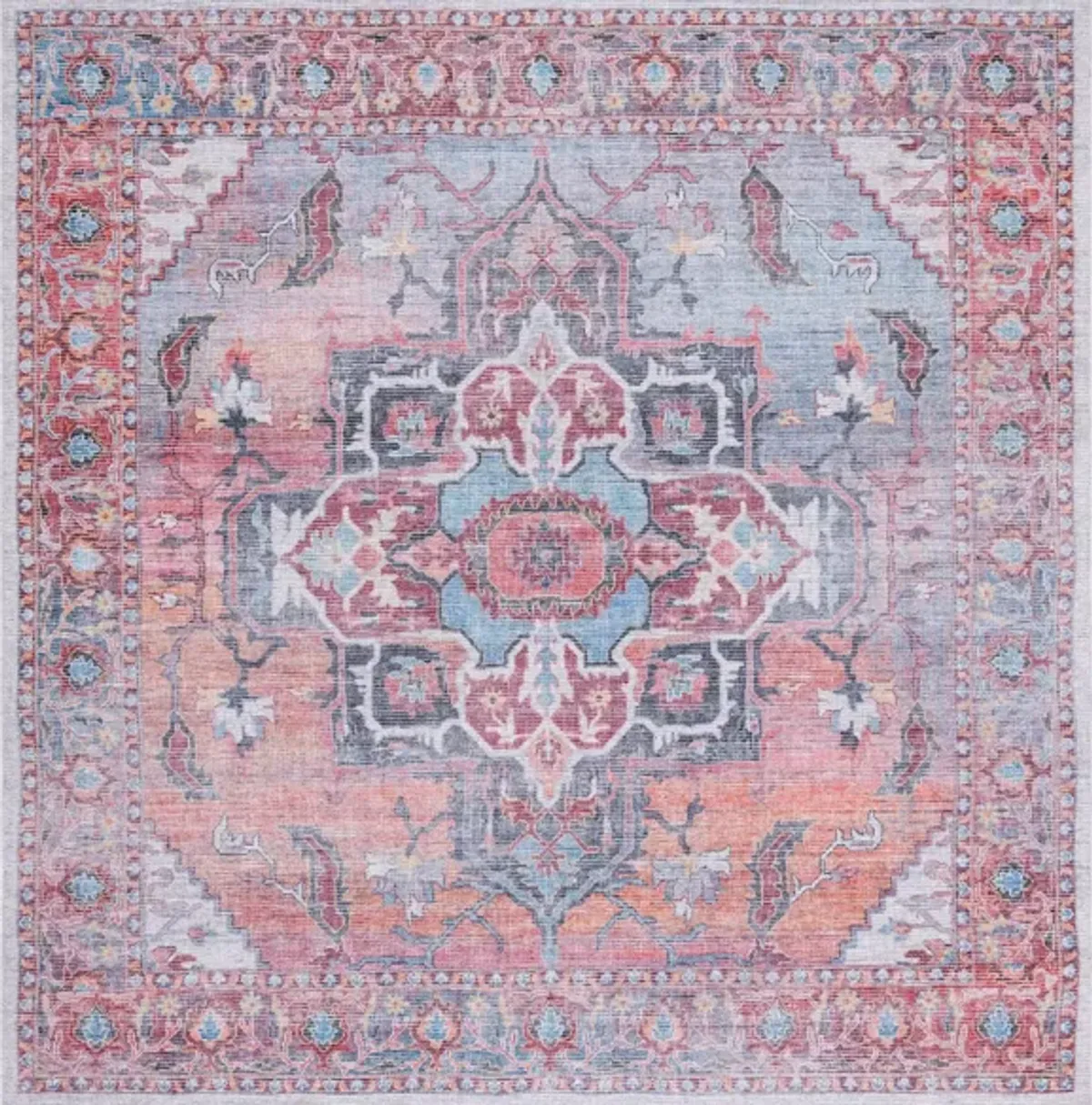 Serapi Area Rug in Rust & Ivory by Safavieh