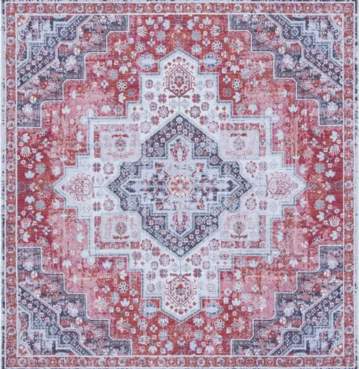 Serapi Area Rug in Rust & Ivory by Safavieh