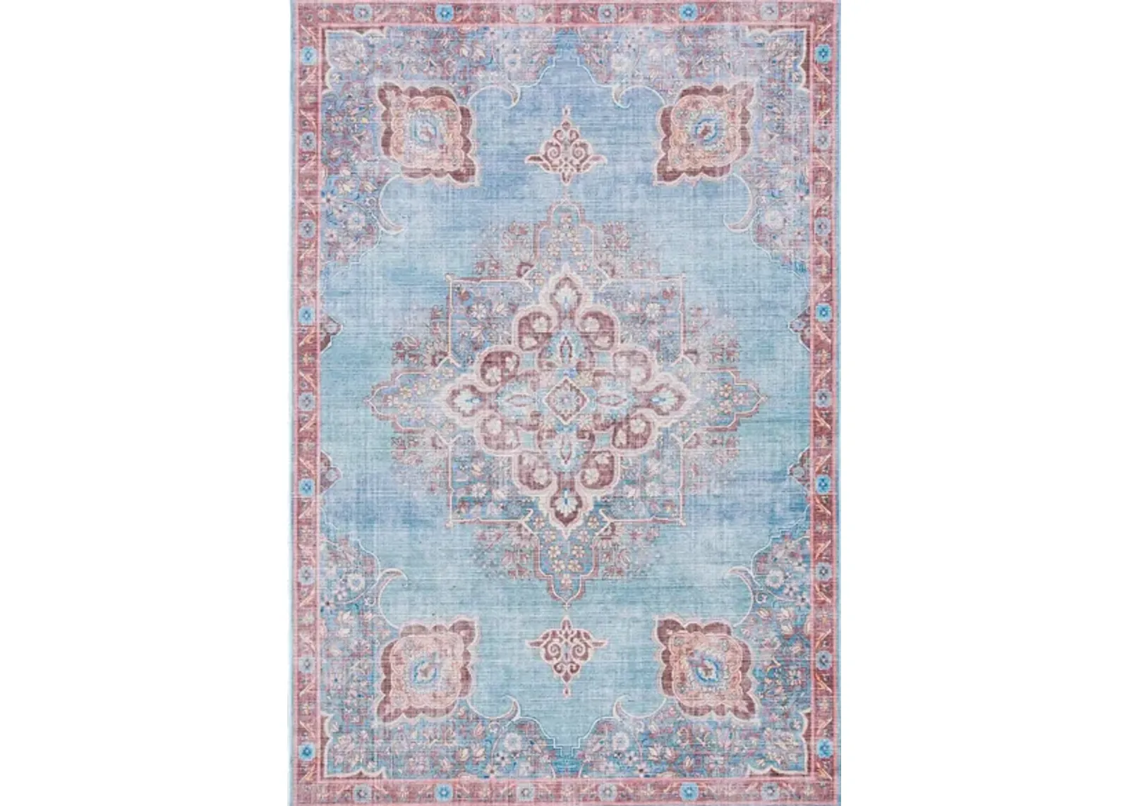 Serapi Area Rug in Blue & Brown by Safavieh