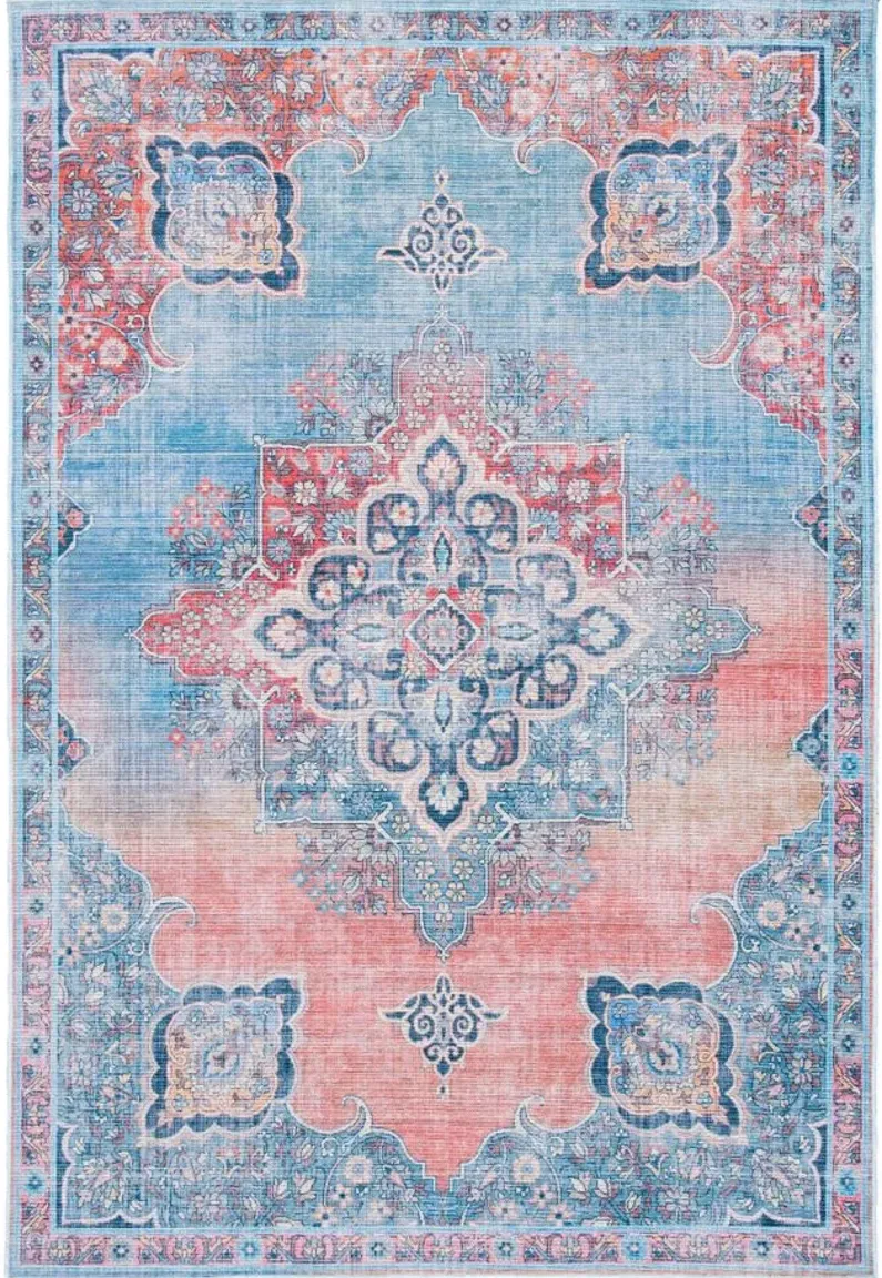 Serapi Area Rug in Red & Blue by Safavieh