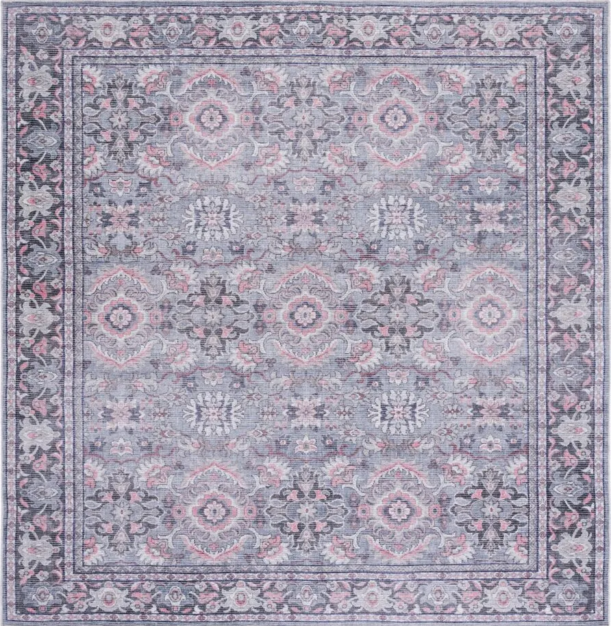 Serapi Area Rug in Gray & Pink by Safavieh