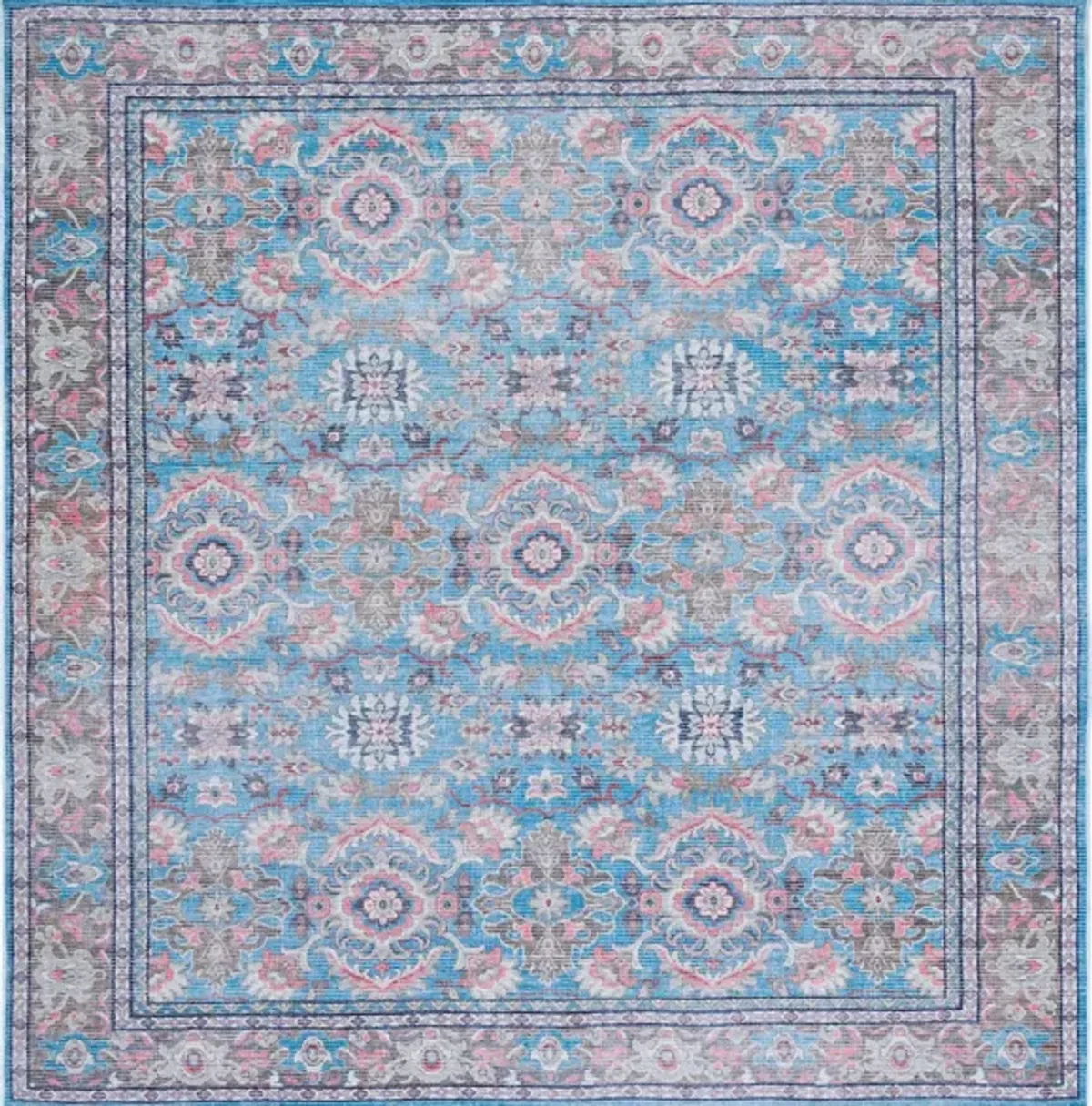 Serapi Area Rug in Rust & Blue by Safavieh