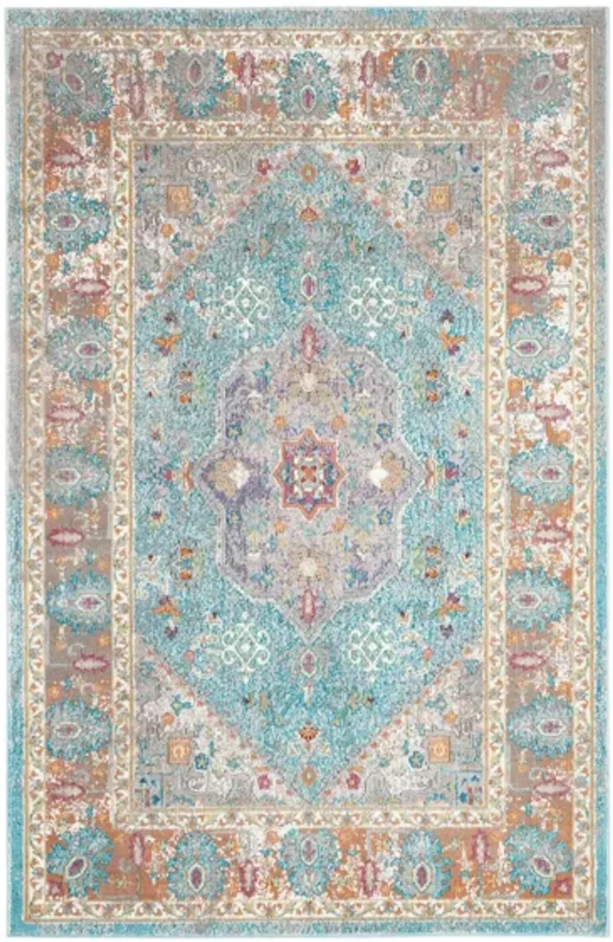 Aria Area Rug in Blue / Creme by Safavieh