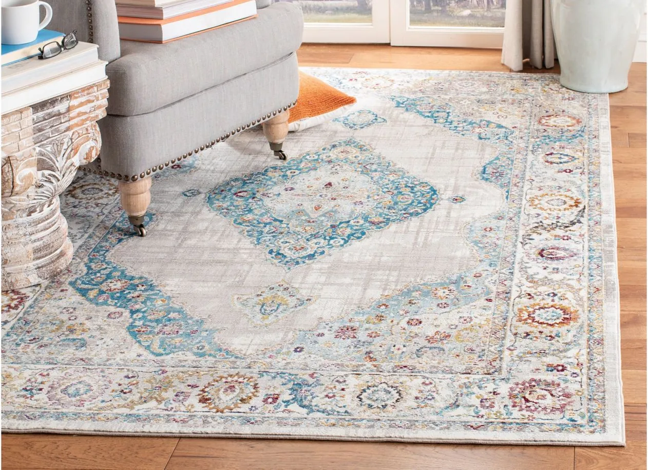 Aleesha Area Rug in Blue / Ivory by Safavieh