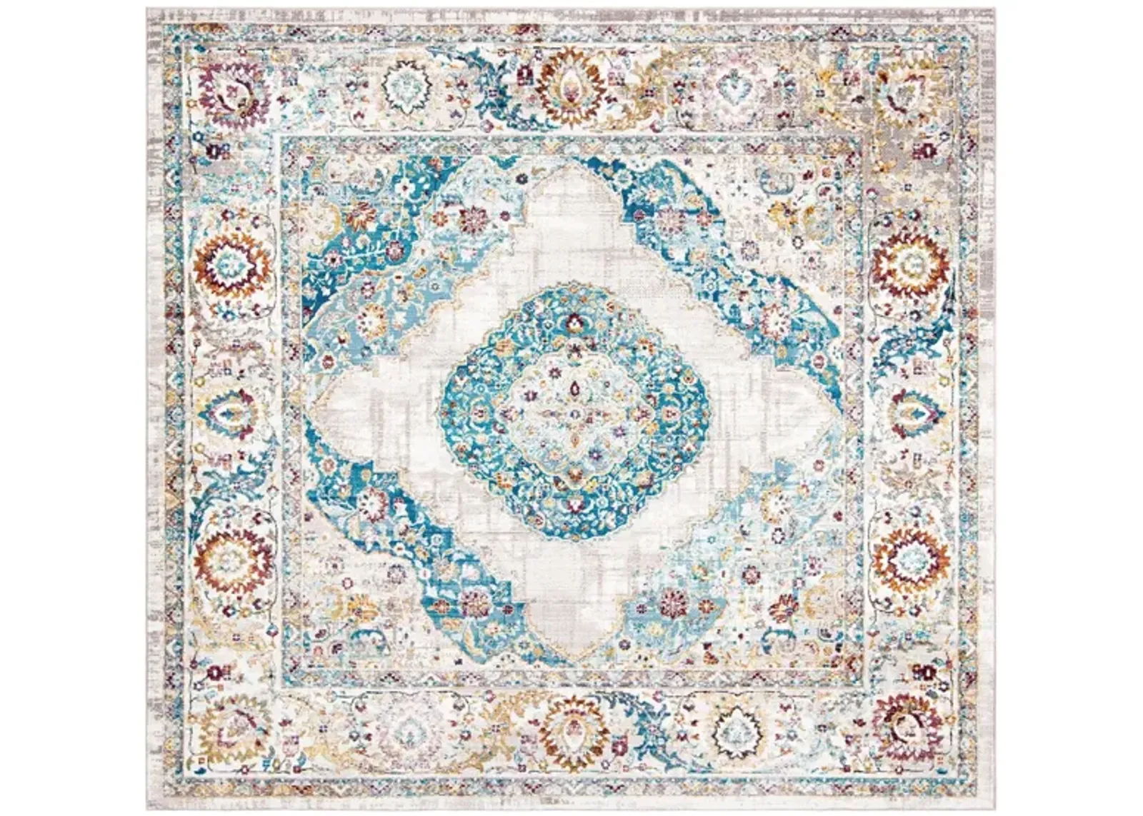 Aleesha Area Rug in Blue / Ivory by Safavieh