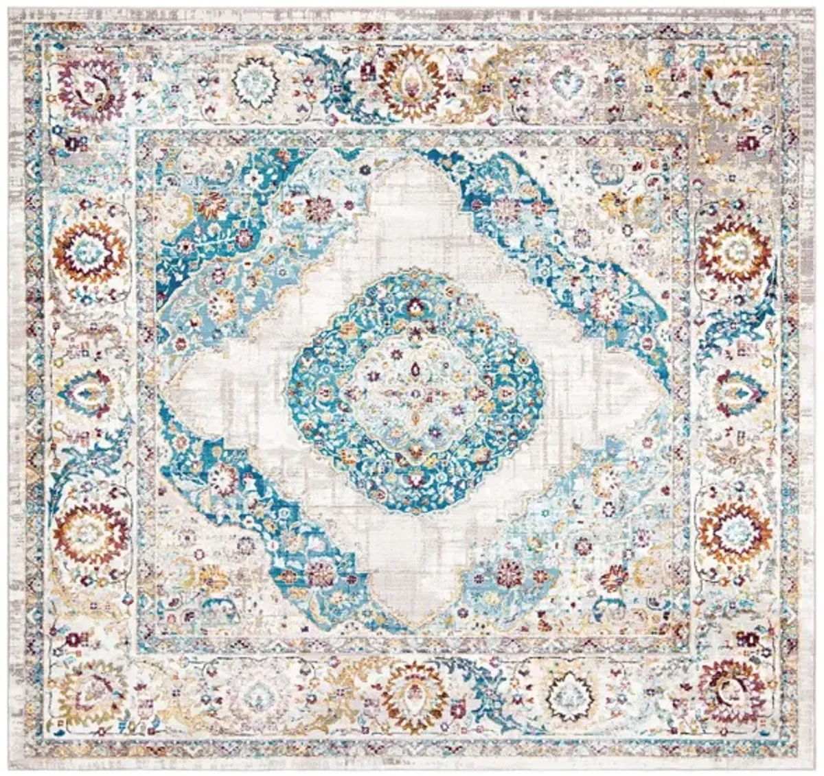 Aleesha Area Rug in Blue / Ivory by Safavieh