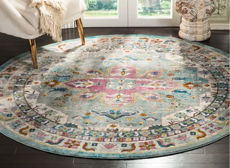 Aliza Area Rug in Green / Creme by Safavieh