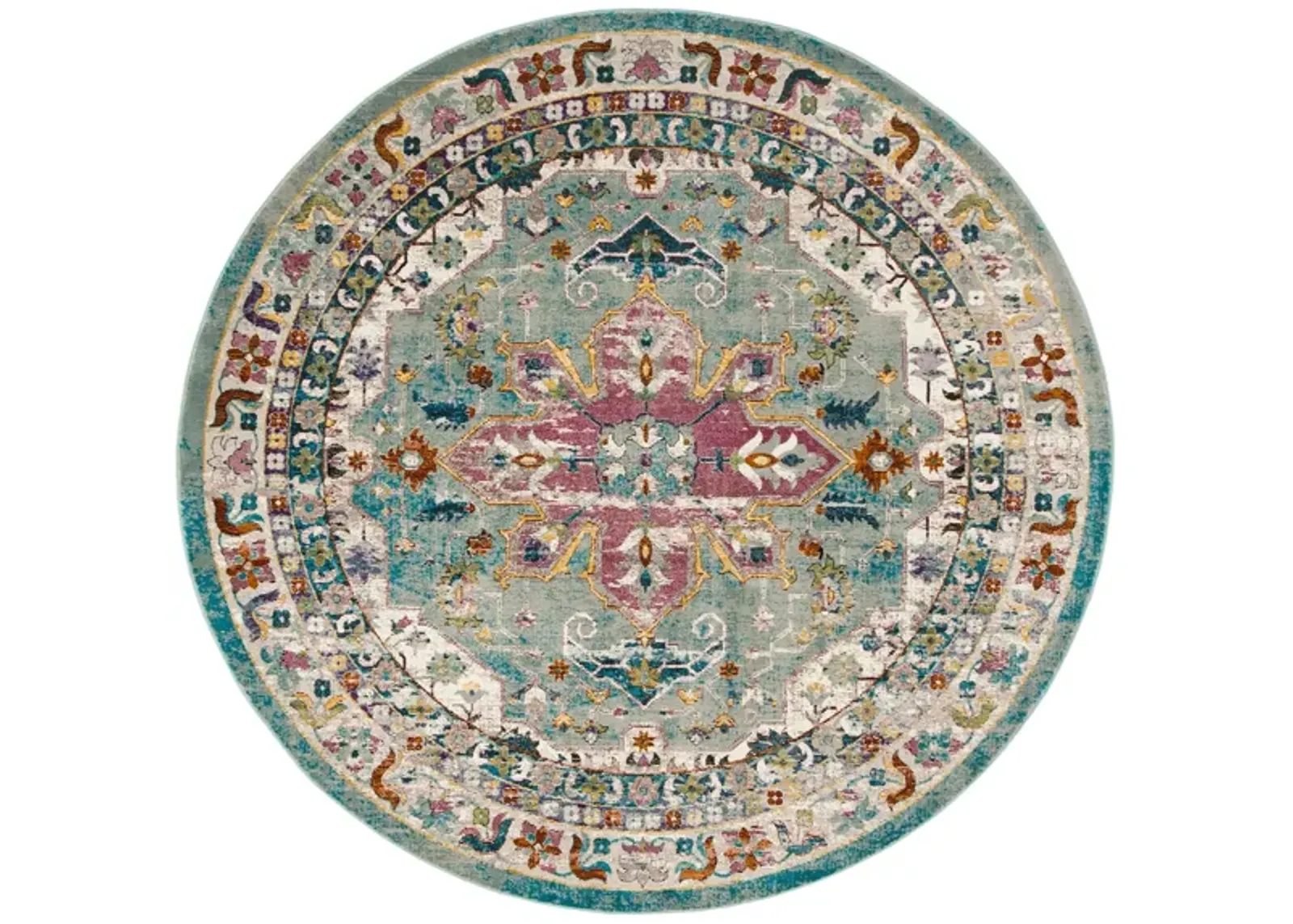 Aliza Area Rug in Green / Creme by Safavieh