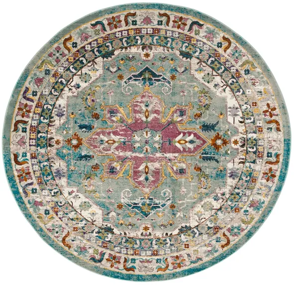 Aliza Area Rug in Green / Creme by Safavieh