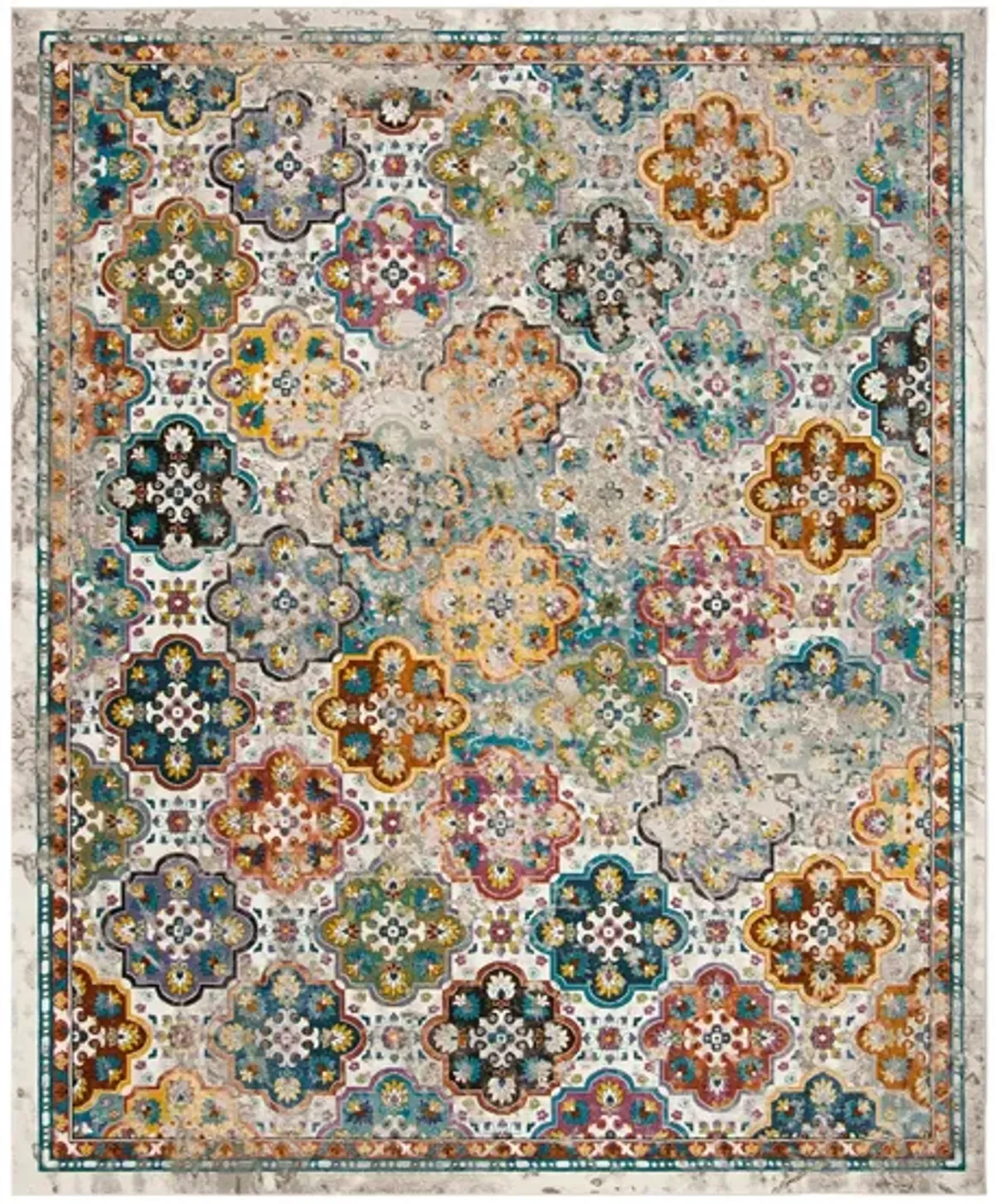 Aldene Area Rug in Beige / Multi by Safavieh