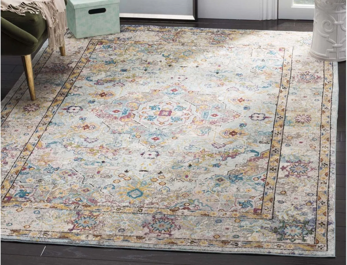 Ahannah Area Rug in Beige / Blue by Safavieh