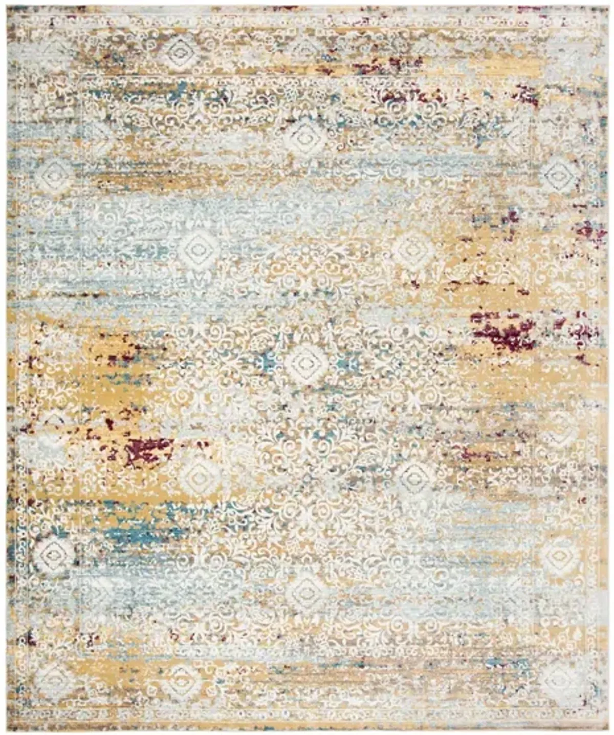 Alwine Area Rug in Yellow / Cream by Safavieh