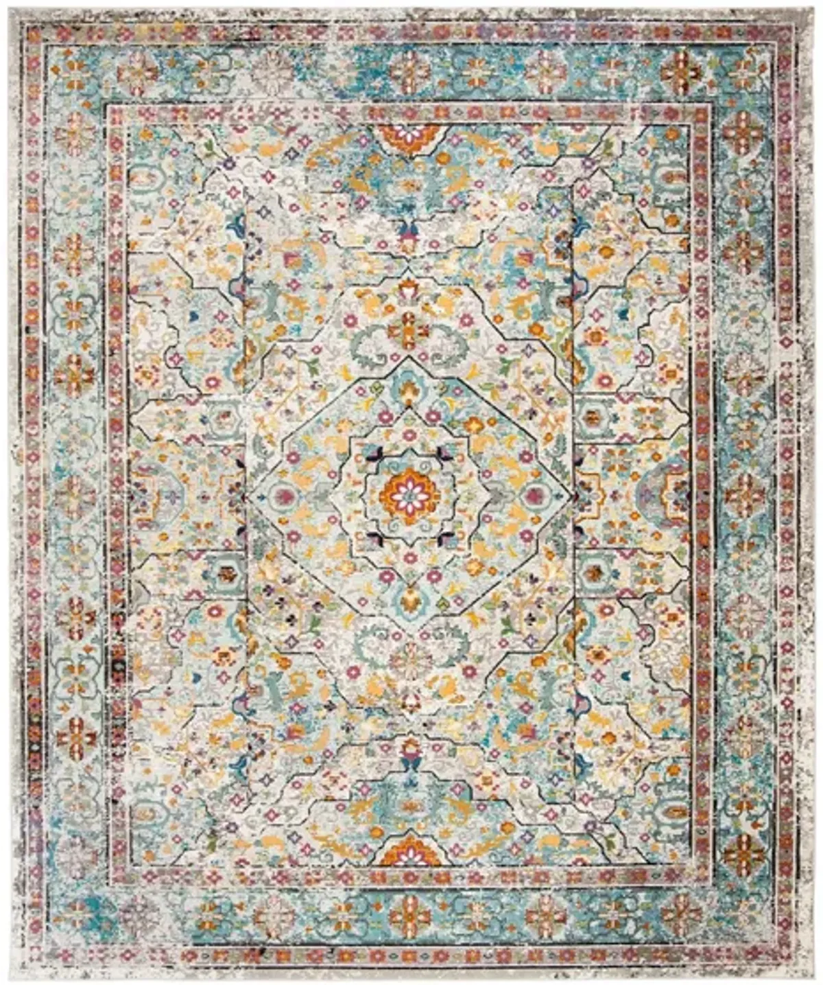 Amariah Area Rug in Cream / Blue by Safavieh