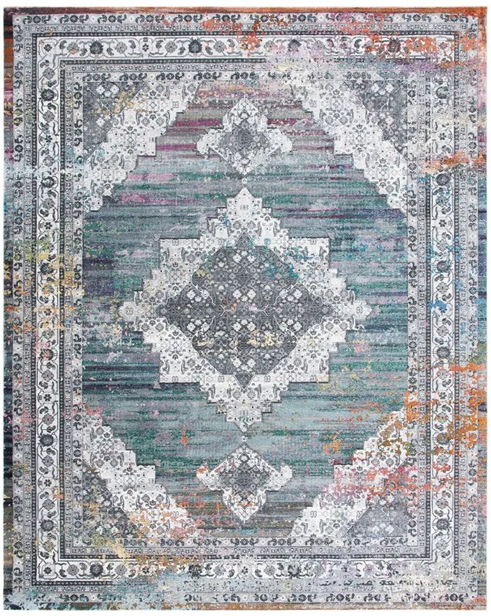 Aleyna Area Rug in Ivory / Blue by Safavieh