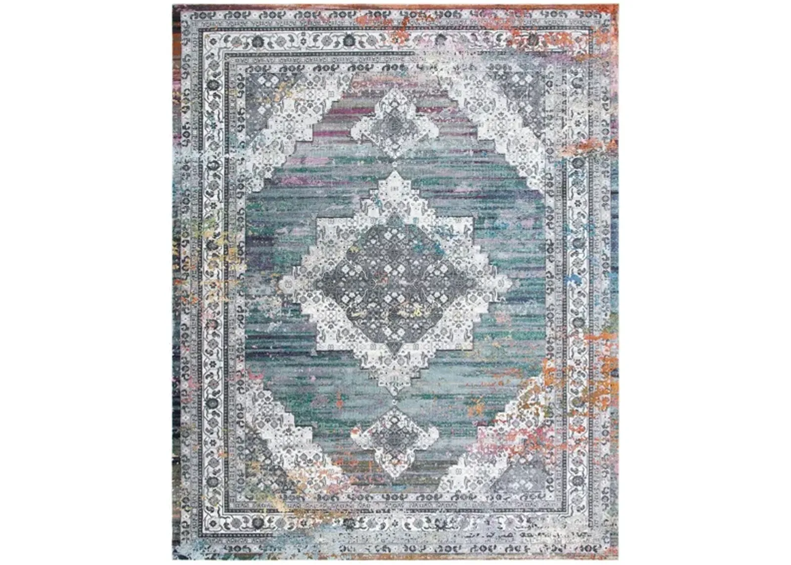 Aleyna Area Rug in Ivory / Blue by Safavieh