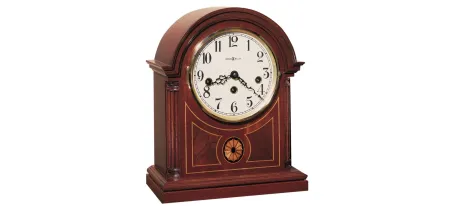 Barrister Mantel Clock in Copley Mahogany by Howard Miller