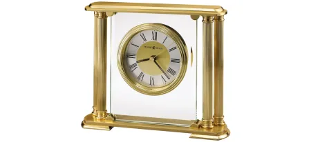 Athens Tabletop Clock in Polished Brass by Howard Miller