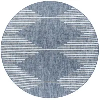 Eagean Area Rug in Bright Blue, Navy, Pale Blue, White by Surya