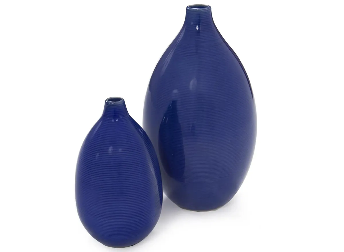 Cobalt Vase - Set of 2 in Cobalt by Howard Elliott Collection