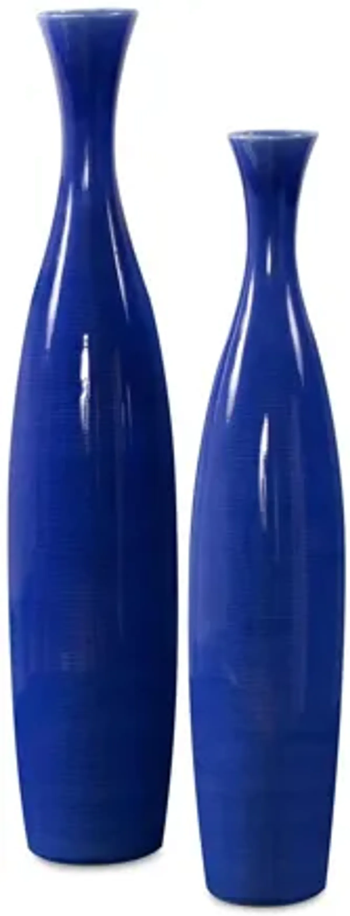 Cobalt Blue Glaze Vase - Set of 2