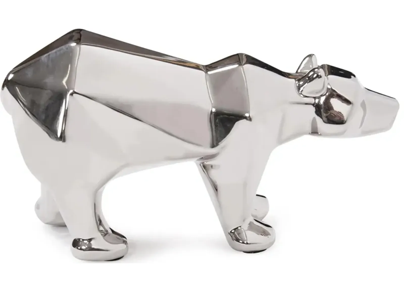 Kaslo Polar Bear Sculpture in Electroplated Silver by Howard Elliott Collection