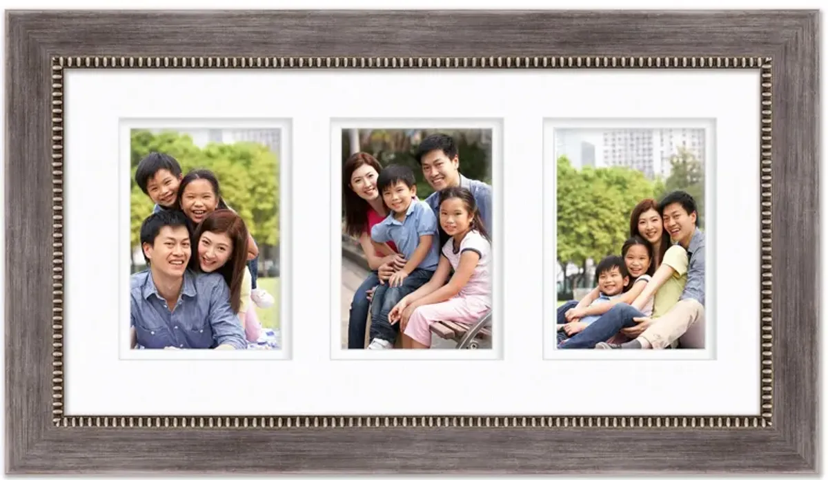 Good Wishes 10x20 Photo Frame in Gray/Silver by Courtside Market