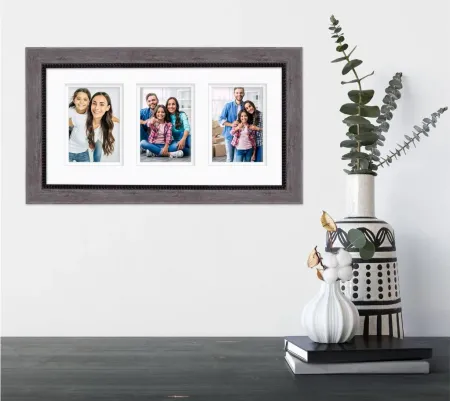Good Wishes 10x20 Photo Frame in Driftwood/black by Courtside Market