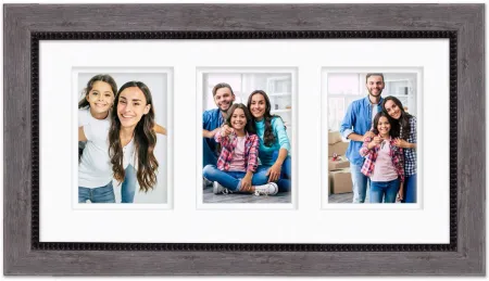 Good Wishes 10x20 Photo Frame in Driftwood/black by Courtside Market