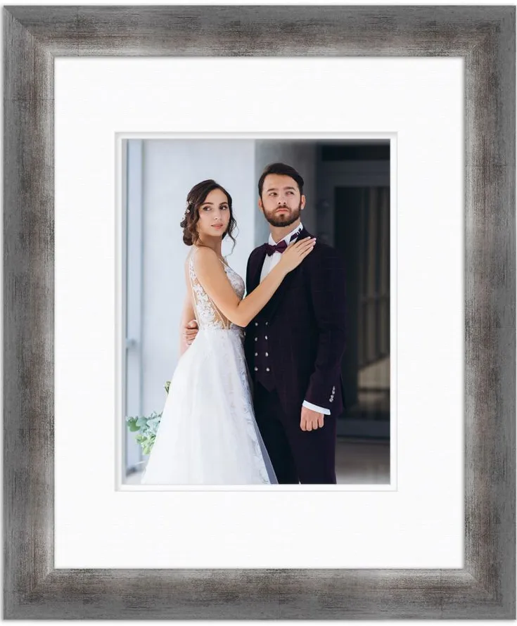 Gala Collection 16x20 Frame, (1) 11x14 Opening in Modern Silver by Courtside Market