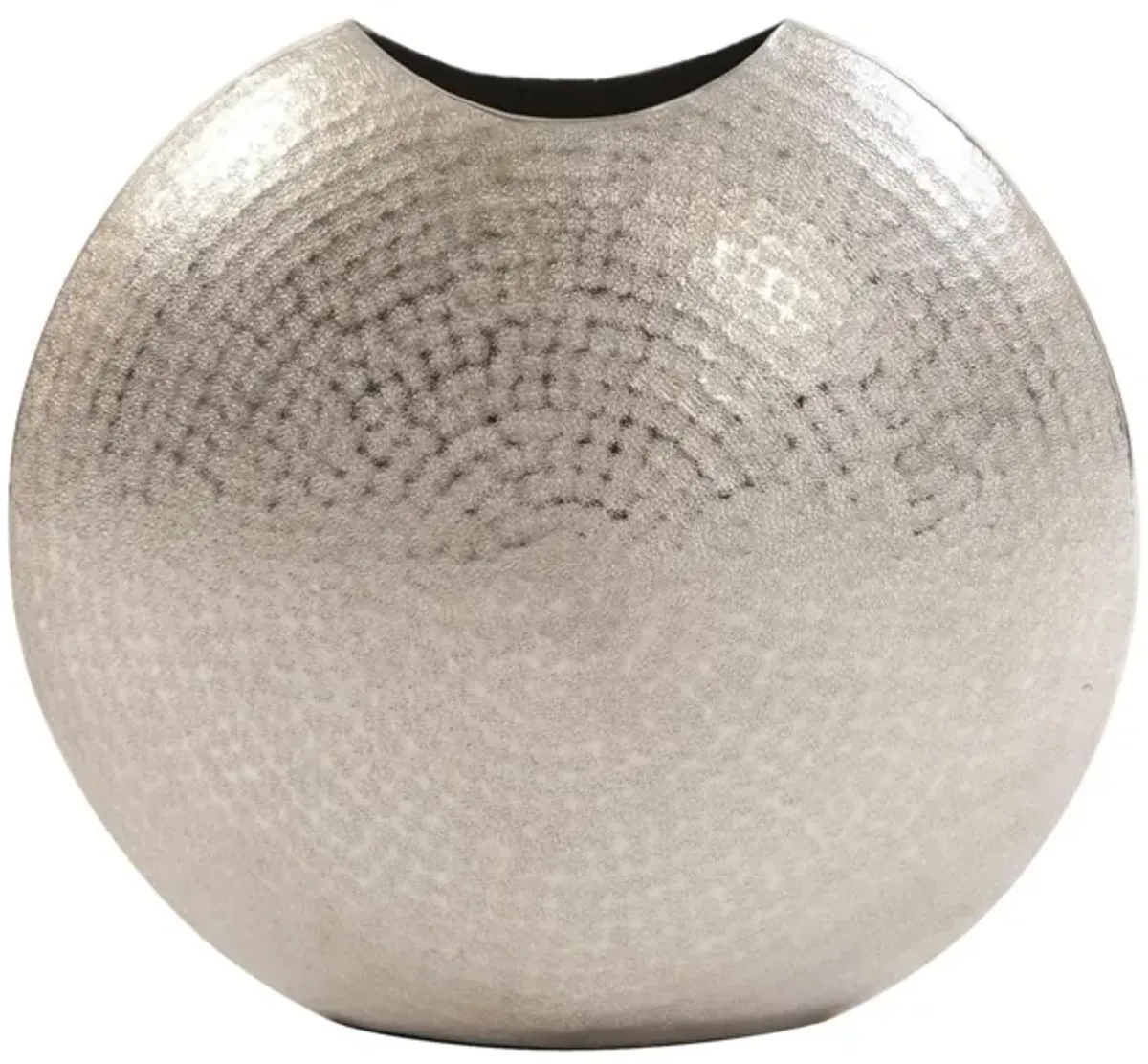 Cobalt Frosted Metal Vase in Silver by Howard Elliott Collection