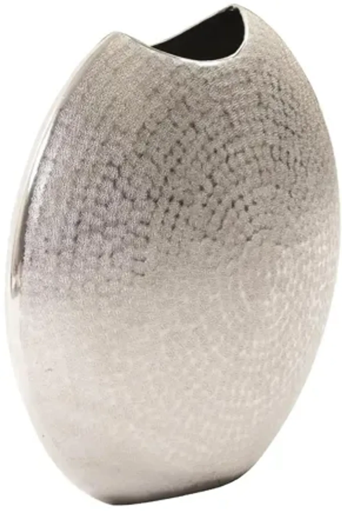 Cobalt Frosted Metal Vase