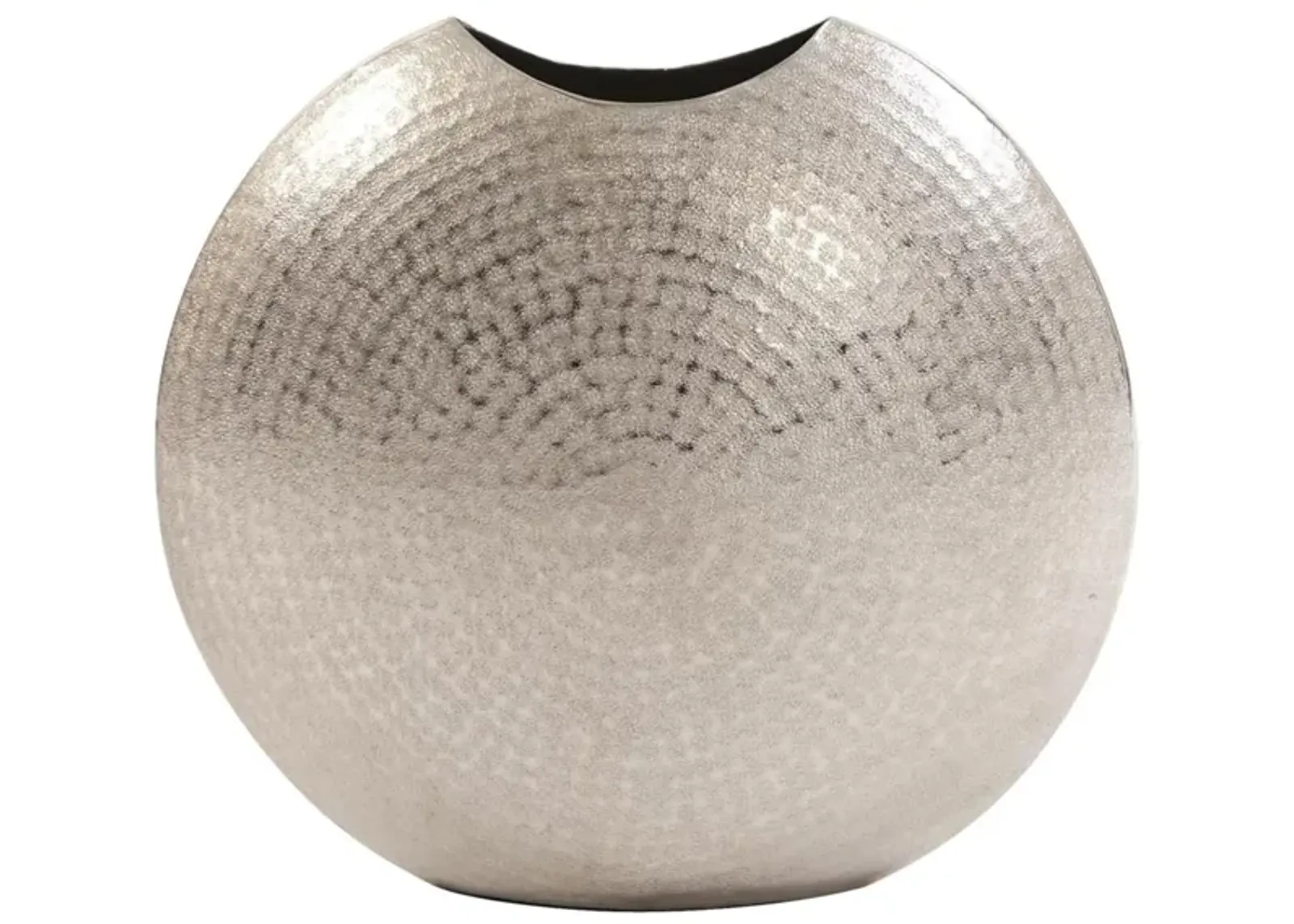 Cobalt Frosted Metal Vase in Silver by Howard Elliott Collection