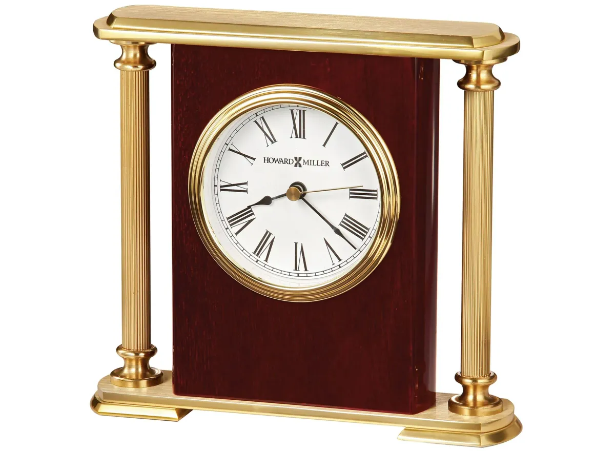 Rosewood Encore Bracket Tabletop Clock in Rosewood by Howard Miller