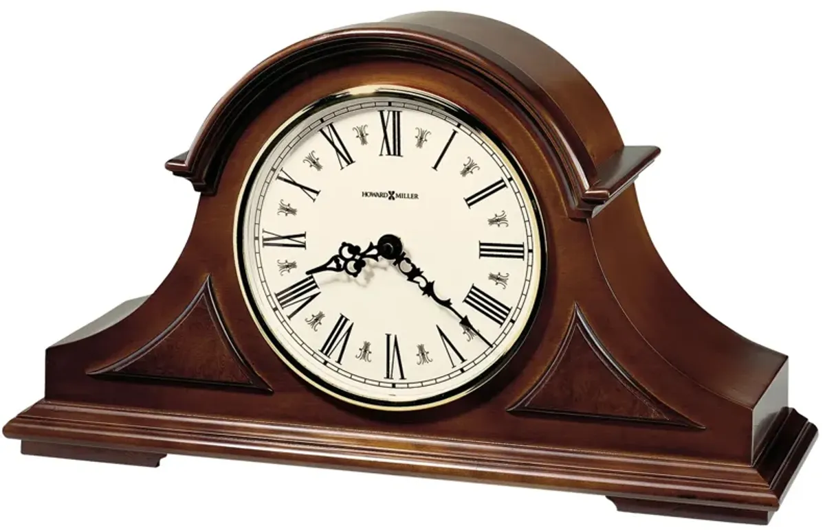 Burton II Mantel Clock in Windsor Cherry by Howard Miller