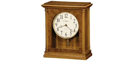 Carly Mantel Clock in Golden Oak by Howard Miller