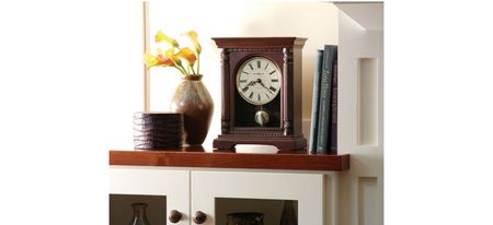 Langeland Mantel Clock in Hampton Cherry by Howard Miller