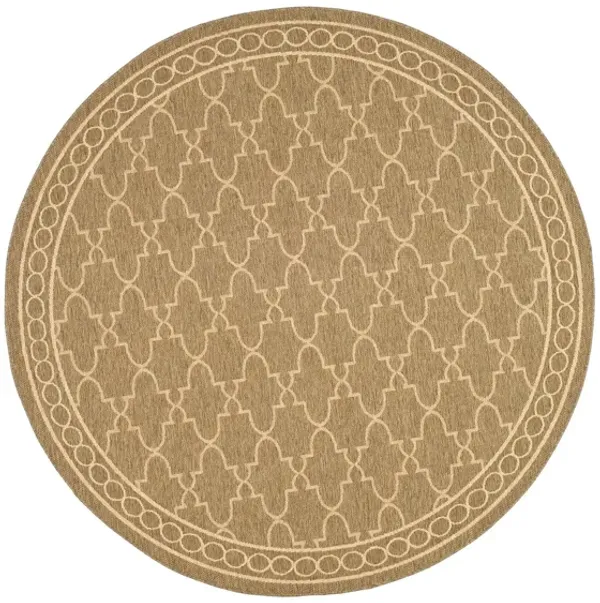 Courtyard Trellis Indoor/Outdoor Area Rug Round