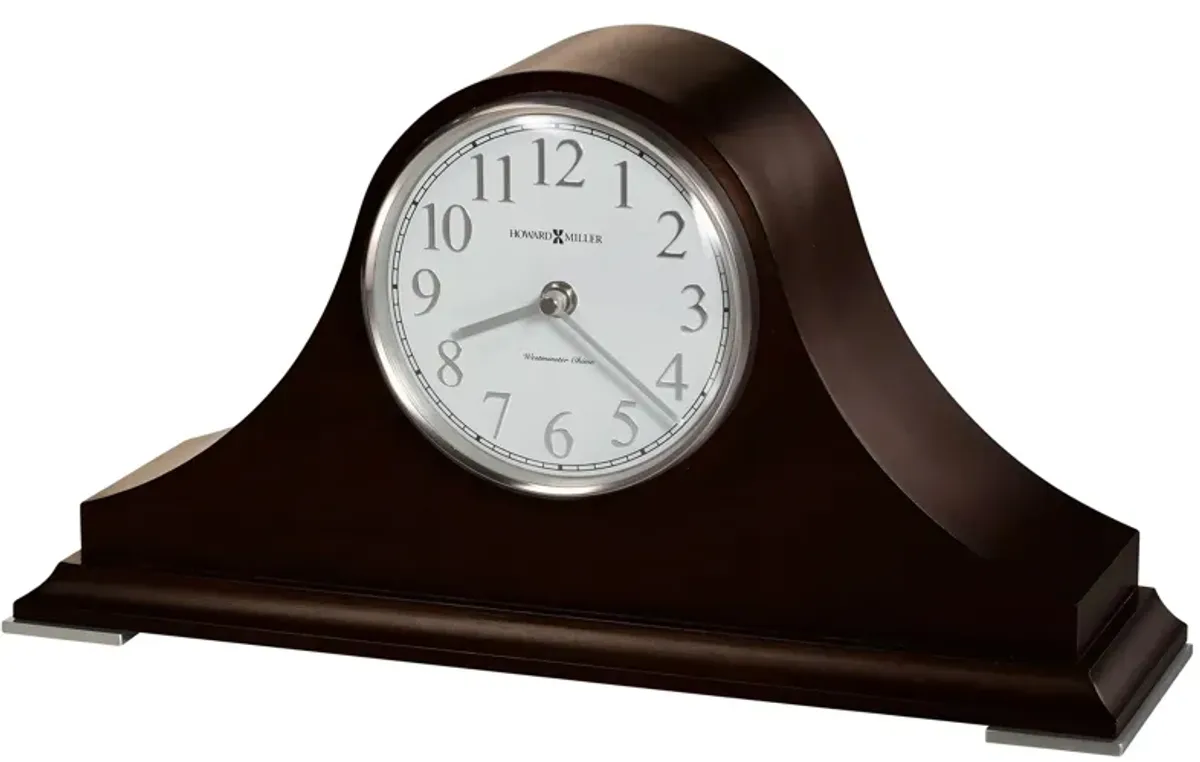 Salem Mantel Clock in Black Coffee by Howard Miller