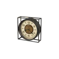 Kayden Mantel Clock in Gray;Brass;Off-White by Howard Miller